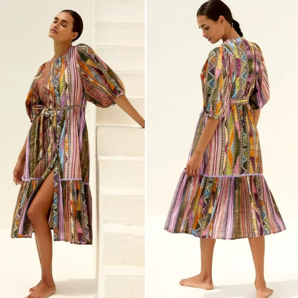 NWT Ro"s Garden Flirty Argentina Print Dress. - Picture 6 of 13